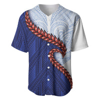 Ula Fala Red Samoa Chief Baseball Jersey Samoan Art Black Tribal