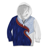 Ula Fala Red Samoa Chief Kid Hoodie Samoan Art Black Tribal