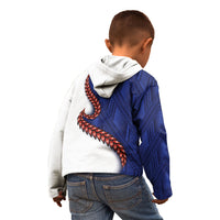 Ula Fala Red Samoa Chief Kid Hoodie Samoan Art Black Tribal