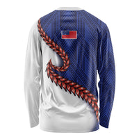 Ula Fala Red Samoa Chief Long Sleeve Shirt Samoan Art Black Tribal