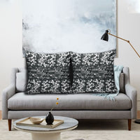 Black Hawaiian Tapa Tribal Hibiscus Pillow Cover