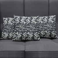 Black Hawaiian Tapa Tribal Hibiscus Pillow Cover