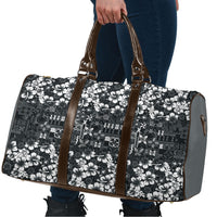 Black Hawaiian Tapa Tribal Hibiscus Travel Bag