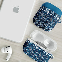 Blue Hawaiian Tapa Tribal Hibiscus AirPods Case