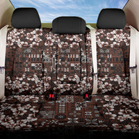 Burgundy Hawaiian Tapa Tribal Hibiscus Back Car Seat Cover