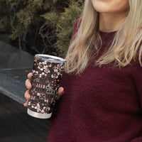Burgundy Hawaiian Tapa Tribal Hibiscus Tumbler Cup