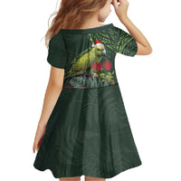 Meri Kirihimete Kakapo Family Matching Tank Maxi Dress and Hawaiian Shirt Green Silver Fern Christmas Vibe LT9 - Polynesian Pride