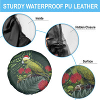 Meri Kirihimete Kakapo Spare Tire Cover Green Silver Fern Christmas Vibe