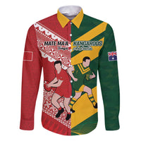 Australia-Tonga Rugby Pacific Custom Family Matching Puletasi and Hawaiian Shirt The Kangaroos and Mate Ma'a Tonga