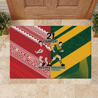 Australia-Tonga Rugby Pacific Custom Rubber Doormat The Kangaroos and Mate Ma'a Tonga
