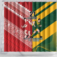 Australia-Tonga Rugby Pacific Custom Shower Curtain The Kangaroos and Mate Ma'a Tonga