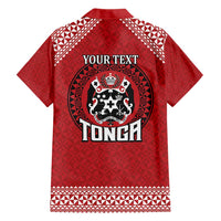 Tonga Rugby XIII Custom Family Matching Short Sleeve Bodycon Dress and Hawaiian Shirt Mate Ma'a Tonga with Ngatu Pattern