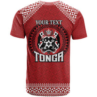Tonga Rugby XIII Custom T Shirt Mate Ma'a Tonga with Ngatu Pattern