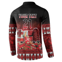 Custom Tonga 676 Haʻamonga ʻa Maui Button Sweatshirt Tongan Sipi Tau Unique Dance