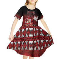 Custom Tonga 676 Haʻamonga ʻa Maui Kid Short Sleeve Dress Tongan Sipi Tau Unique Dance