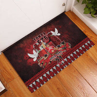 Custom Tonga 676 Haʻamonga ʻa Maui Rubber Doormat Tongan Sipi Tau Unique Dance