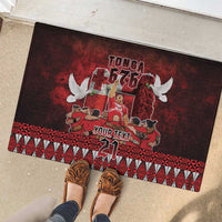 Custom Tonga 676 Haʻamonga ʻa Maui Rubber Doormat Tongan Sipi Tau Unique Dance
