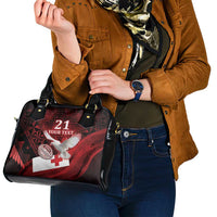 Custom Tonga XIII Rugby Tribal Tattoo Shoulder Handbag Mate Ma'a Tonga Kupesi Ngatu Grunge Style