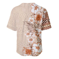 Pasifika Sataoa Pattern Plumeria Vintage Baseball Jersey Brown Beige Tan LT9 - Polynesian Pride