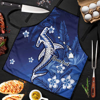 Personalized Hawaiian Maori Hammerhead Shark Apron Polu Plumeria - Polynesian Pride