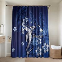 Personalized Hawaiian Maori Hammerhead Shark Bathroom Set Polu Plumeria - Polynesian Pride