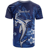 Personalized Hawaiian Maori Hammerhead Shark T Shirt Polu Plumeria - Polynesian Pride