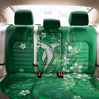 Personalized Hawaiian Maori Hammerhead Shark Back Car Seat Cover Omaomao Plumeria - Polynesian Pride