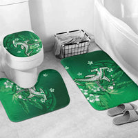 Personalized Hawaiian Maori Hammerhead Shark Bathroom Set Omaomao Plumeria - Polynesian Pride