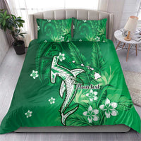 Personalized Hawaiian Maori Hammerhead Shark Bedding Set Omaomao Plumeria LT9 - Polynesian Pride