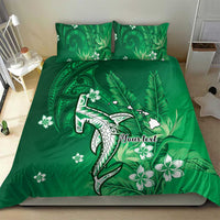 Personalized Hawaiian Maori Hammerhead Shark Bedding Set Omaomao Plumeria LT9 - Polynesian Pride