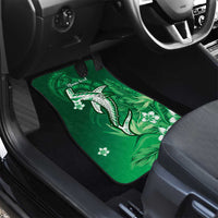 Personalized Hawaiian Maori Hammerhead Shark Car Mats Omaomao Plumeria - Polynesian Pride