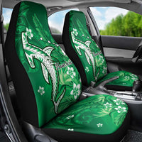 Personalized Hawaiian Maori Hammerhead Shark Car Seat Cover Omaomao Plumeria - Polynesian Pride