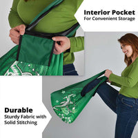 Personalized Hawaiian Maori Hammerhead Shark Grocery Bag Omaomao Plumeria - Polynesian Pride