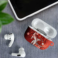 Personalized Hawaiian Maori Hammerhead Shark AirPods Case Ulaula Plumeria - Polynesian Pride
