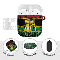 Vanuatu 46th Year Anniversary AirPods Case 30 July 1980 Hibiscus Seamless Pattern LT9 - Polynesian Pride