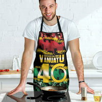 Vanuatu 46th Year Anniversary Apron 30 July 1980 Hibiscus Seamless Pattern LT9 - Polynesian Pride