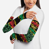 Vanuatu 46th Year Anniversary Arm Sleeves 30 July 1980 Hibiscus Seamless Pattern LT9 - Polynesian Pride