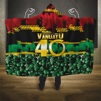 Vanuatu 46th Year Anniversary Hooded Blanket 30 July 1980 Hibiscus Seamless Pattern LT9 - Polynesian Pride