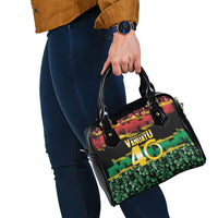Vanuatu 46th Year Anniversary Shoulder Handbag 30 July 1980 Hibiscus Seamless Pattern LT9 - Polynesian Pride
