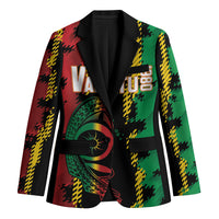 Vanuatu 46th Year Anniversary Blazer Tamtam Slit Drums Long God Yumi Stanap LT9 Unisex Black - Polynesian Pride