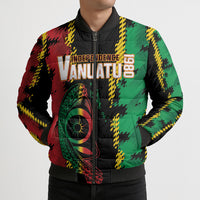 Vanuatu 46th Year Anniversary Bomber Puffer Jacket Tamtam Slit Drums Long God Yumi Stanap LT9 - Polynesian Pride