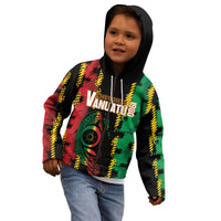 Vanuatu 46th Year Anniversary Kid Hoodie Tamtam Slit Drums Long God Yumi Stanap LT9 - Polynesian Pride