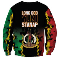 Vanuatu 46th Year Anniversary Sweatshirt Tamtam Slit Drums Long God Yumi Stanap LT9 - Polynesian Pride