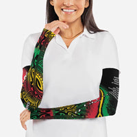 Vanuatu 46th Year Anniversary Arm Sleeves Vintage Grunge Vanuatu Flag Heritage LT9 - Polynesian Pride