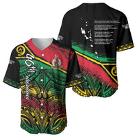 Vanuatu 46th Year Anniversary Baseball Jersey Vintage Grunge Vanuatu Flag Heritage LT9 - Polynesian Pride