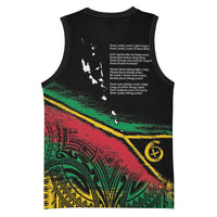 Vanuatu 46th Year Anniversary Basketball Jersey Vintage Grunge Vanuatu Flag Heritage LT9 - Polynesian Pride