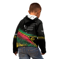 Vanuatu 46th Year Anniversary Kid Hoodie Vintage Grunge Vanuatu Flag Heritage LT9 - Polynesian Pride