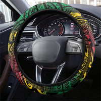 Vanuatu 46th Year Anniversary Steering Wheel Cover Vintage Grunge Vanuatu Flag Heritage LT9 - Polynesian Pride