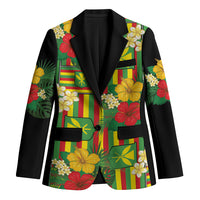 Hawaii Kanaka Maoli Hibiscus Blazer Hawaiian Flag Motif