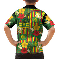 Hawaii Kanaka Maoli Hibiscus Family Matching Tank Maxi Dress and Hawaiian Shirt Hawaiian Flag Motif